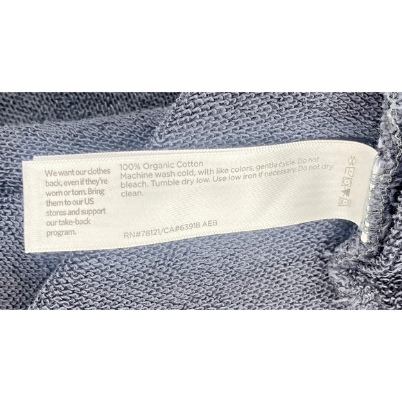 Eileen Fisher Sweater Womens Size Medium Gray Organic Cotton Relaxed Fit Hoodie - Picture 5 of 12